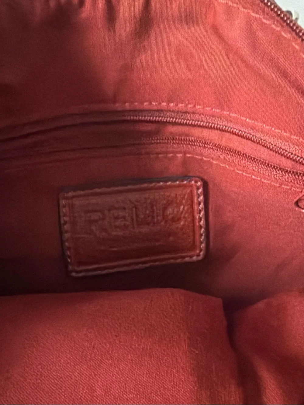 Relic Red Leather Shoulder Bag with Front Flap